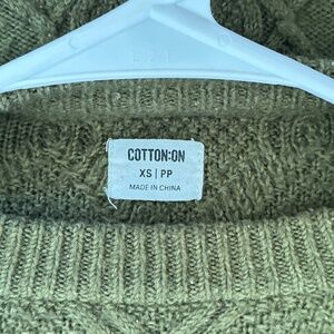 Cotton on cropped green sweater